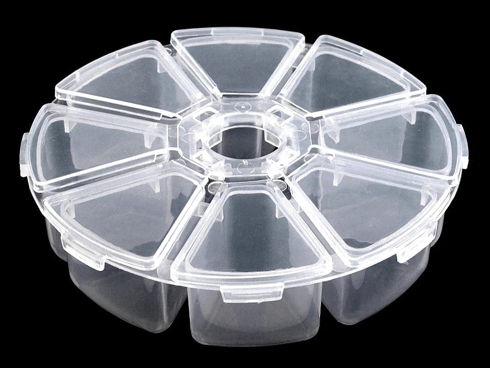 Plastic box for storing buttons and beads