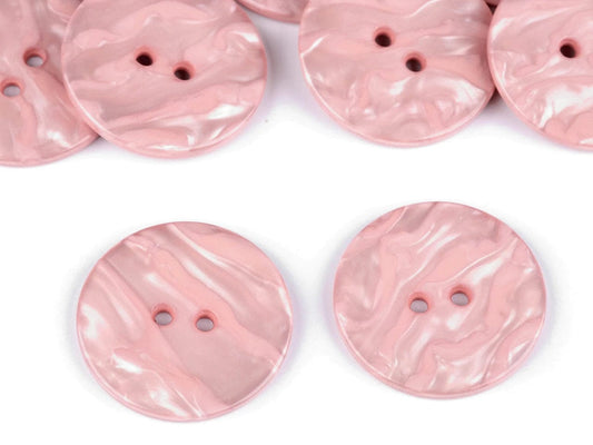 Plastic buttons 3.5 cm peach pink