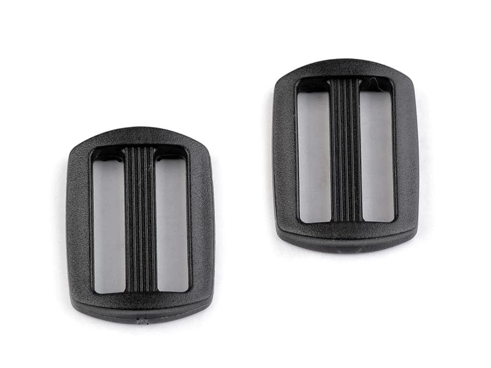 Plastic adjuster 20 mm - black (10 pcs in a pack)