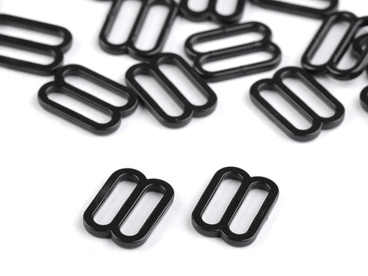 Plastic adjuster for laundry 12 mm-black (pack of 20 pcs)