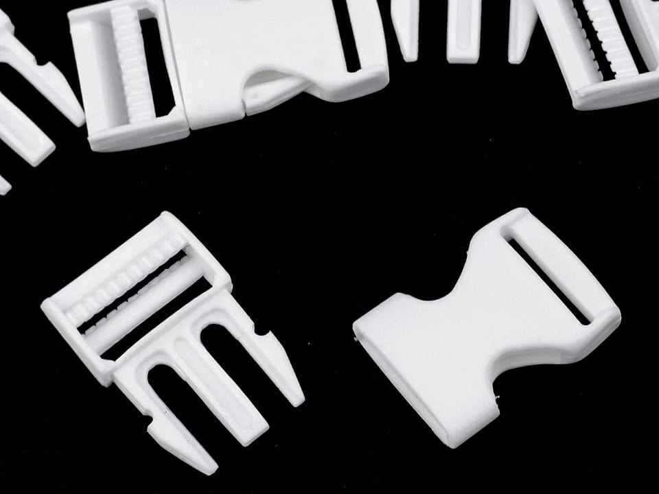 Plastikowa klamra-łącznik 20 mm, czarna (5 szt. w komplecie)