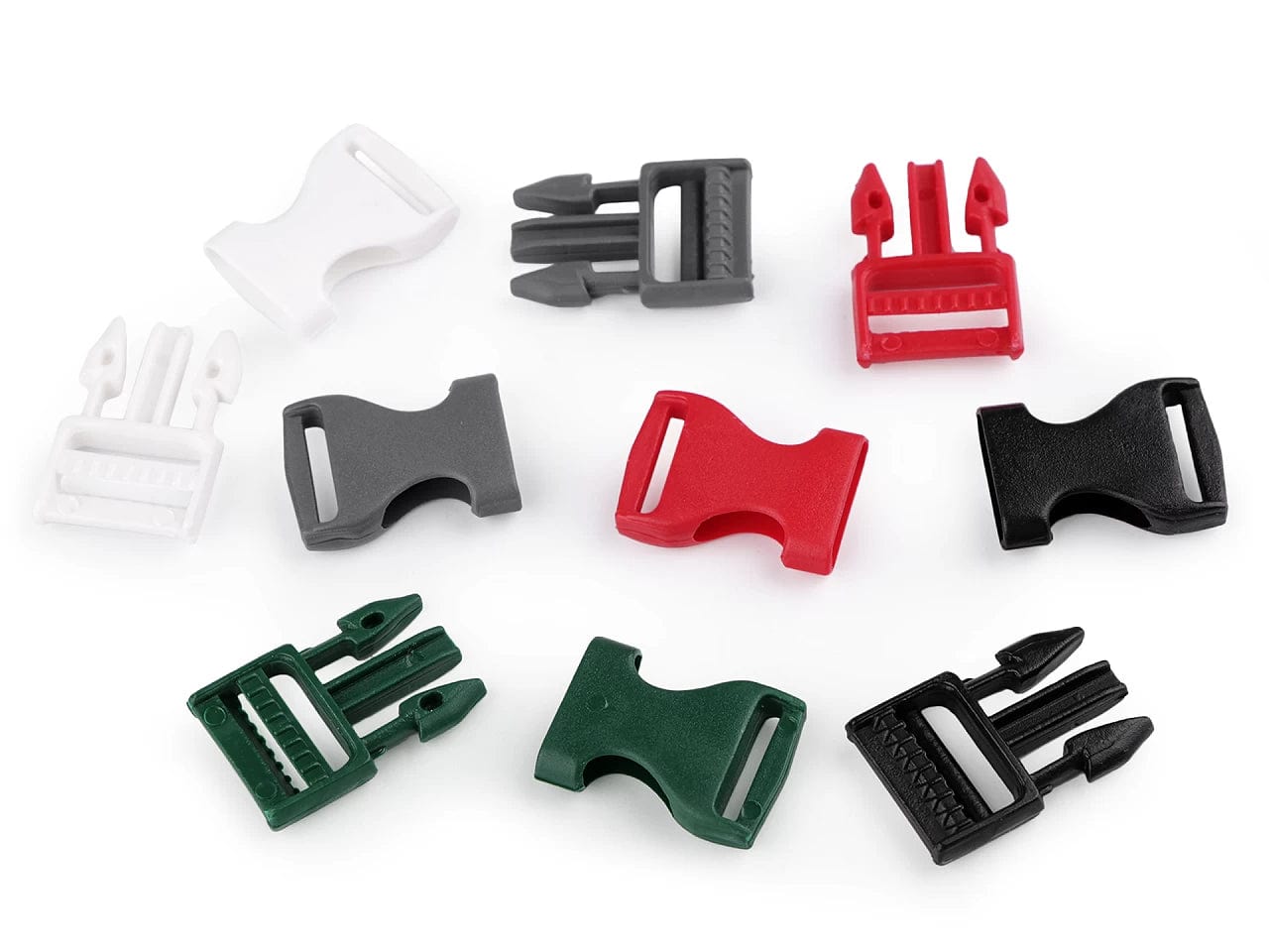 Plastikowa klamra-złączka 20 mm, czarna (5 szt. w zestawie)