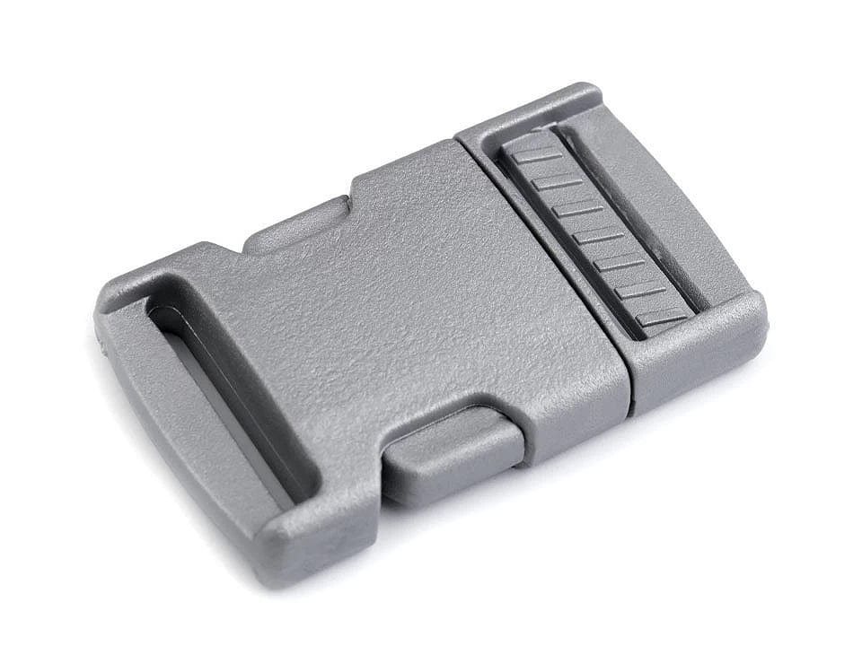 Plastic buckle connector 25 mm, gray (pack of 5 pcs)