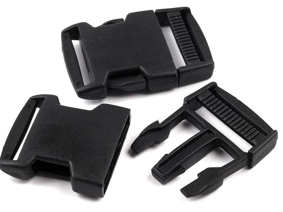 Plastikowa klamra-złączka 30 mm-czarna (5 szt. w opakowaniu)