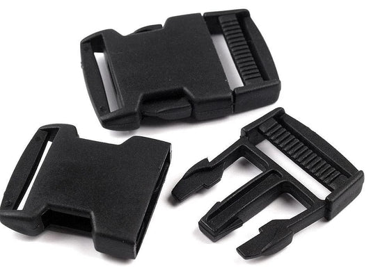 Plastic buckle connector 30 mm-black (pack of 5 pcs)