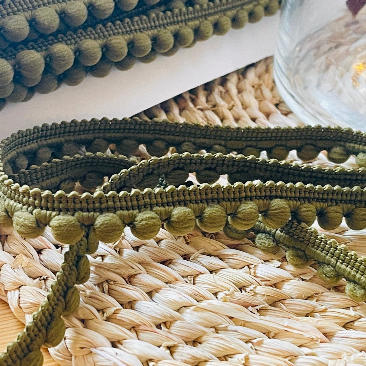 Pom Pom ribbon-12 mm khaki