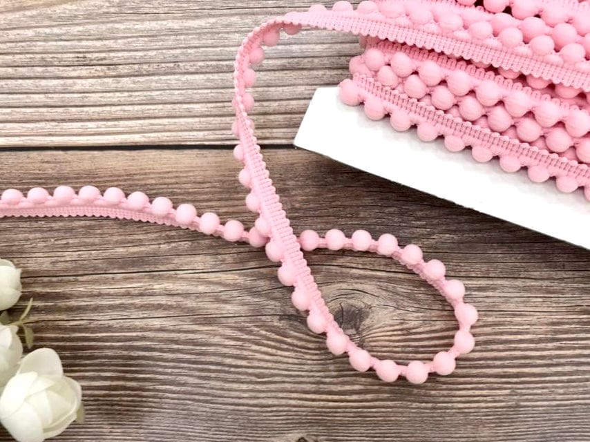 Pom Pom ribbon-12 mm pink #301