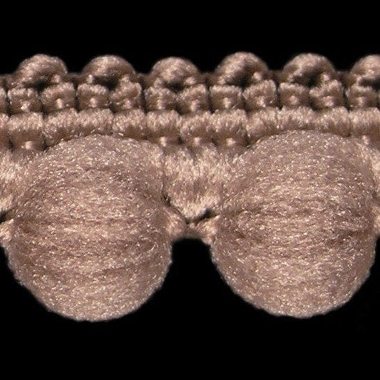 Pom Pom ribbon-12 mm medium brown