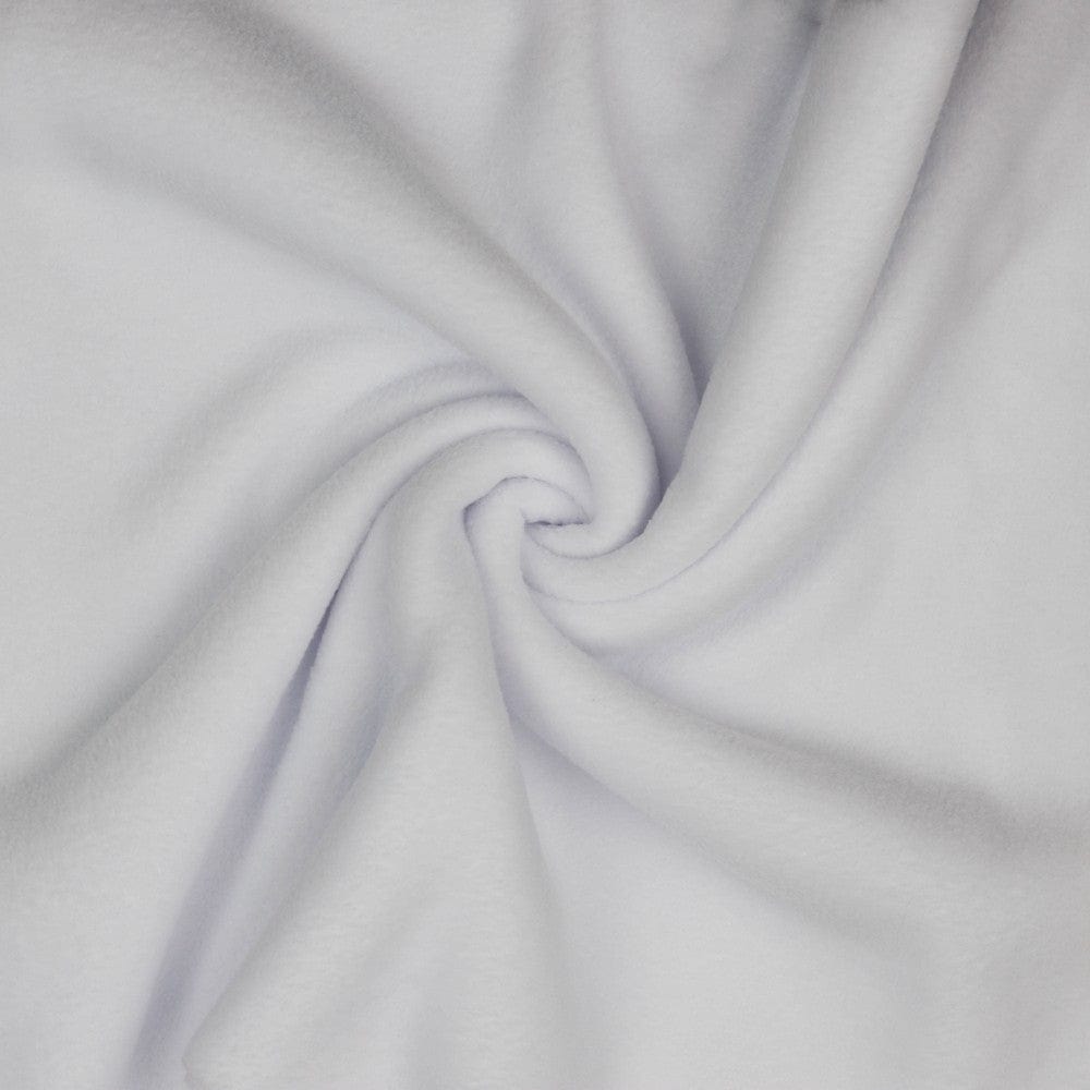 Premium Anti-Pilling Fleece Fabric - White 240 g/m²