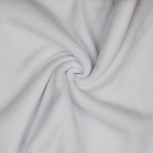 Premium Anti-Pilling Fleece Fabric - White 240 g/m²