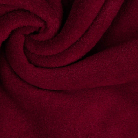 Premium Anti-Pilling Fleece Fabric - Burgundy 240 g/m²
