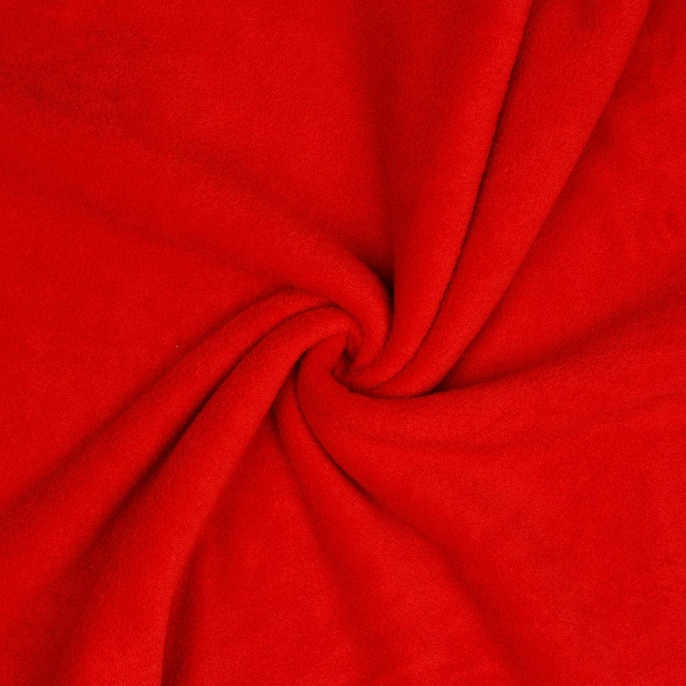 Premium Anti-Pilling Fleece Fabric-Red 240 g/m²