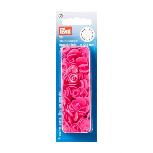 PRYM Snap Fasteners Ø12.4 mm 30 pcs-Barbie Pink
