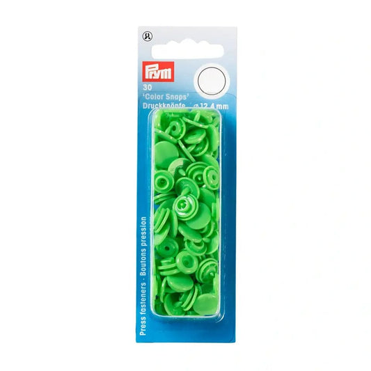 PRYM Snap fasteners Ø12.4 mm, 30 pcs, light green