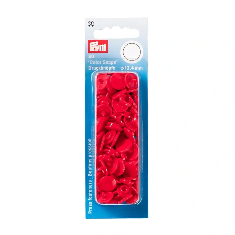 PRYM Snap fasteners Ø12.4 mm 30 pcs - cherry red