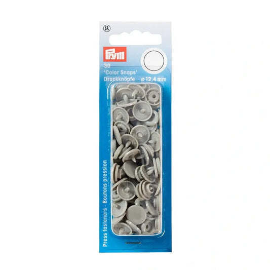 PRYM Snap Buttons Ø12.4 mm 30 pcs-gray