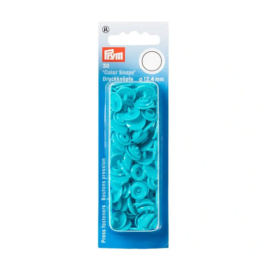PRYM Snap fasteners Ø12.4 mm 30 pcs turquoise blue