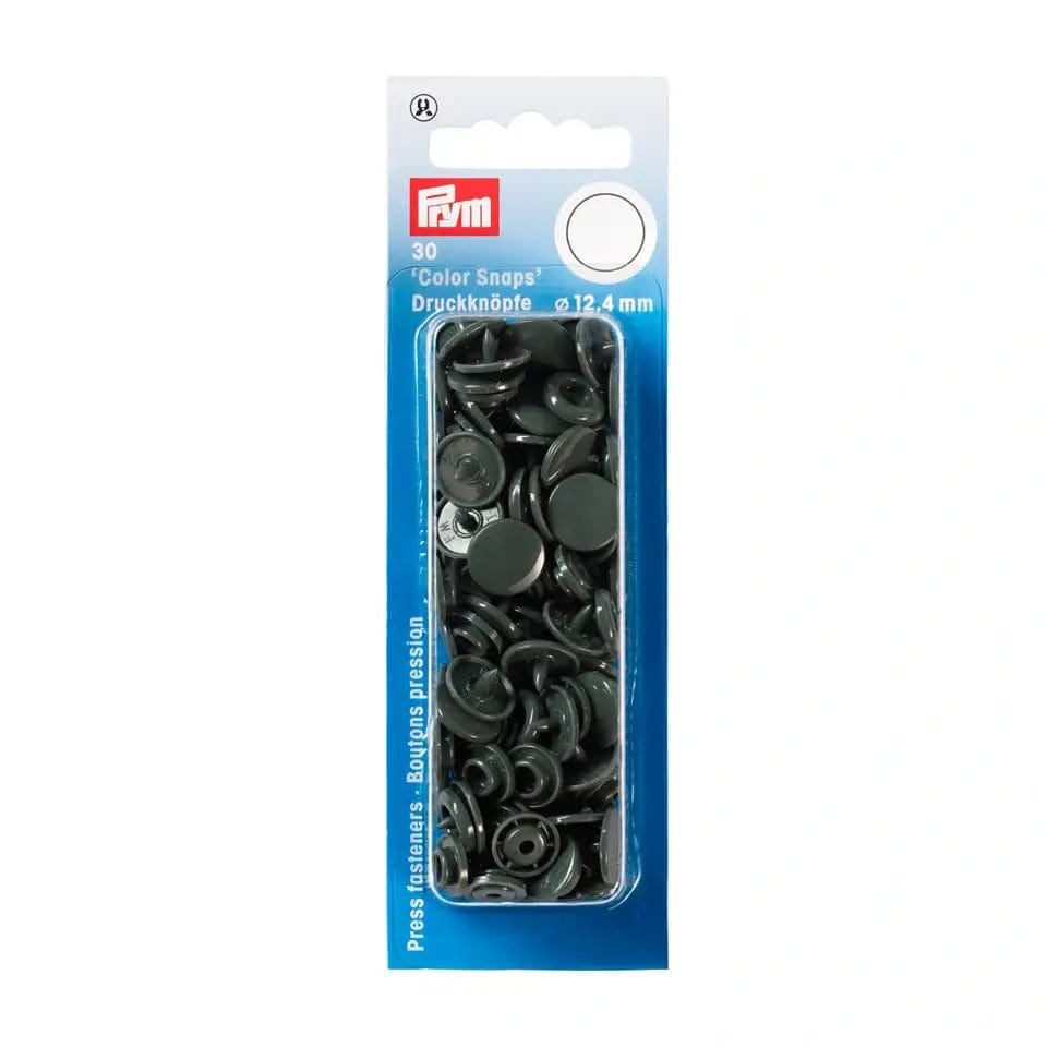 PRYM Snap Fasteners Ø12.4 mm 30 pcs - dark grey