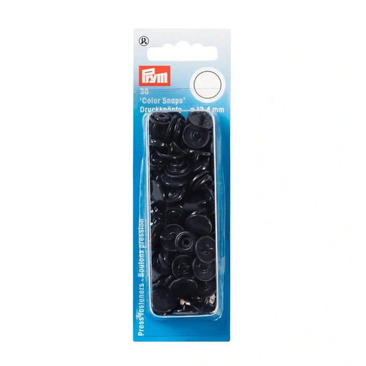 PRYM Snaps Ø12.4 mm 30 pcs - dark dark blue