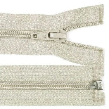 Zipper opening-beige gray