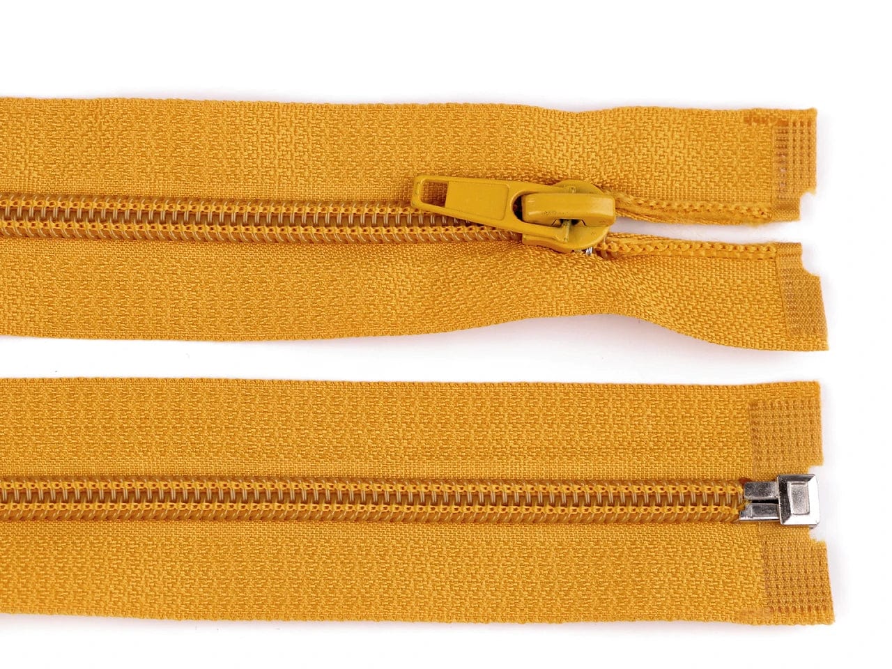 Zipper opening-mustard