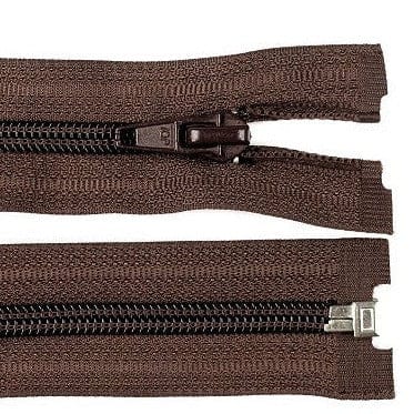 Zip opening - chocolate brown