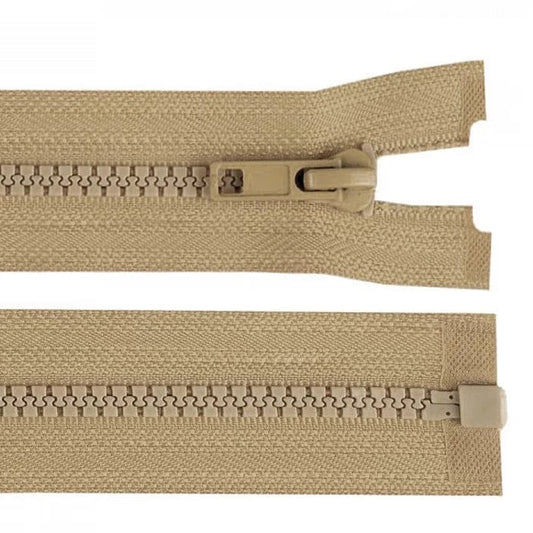 Light brown tractor with zipper opening