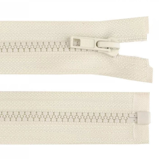 Zipper opening, milky white