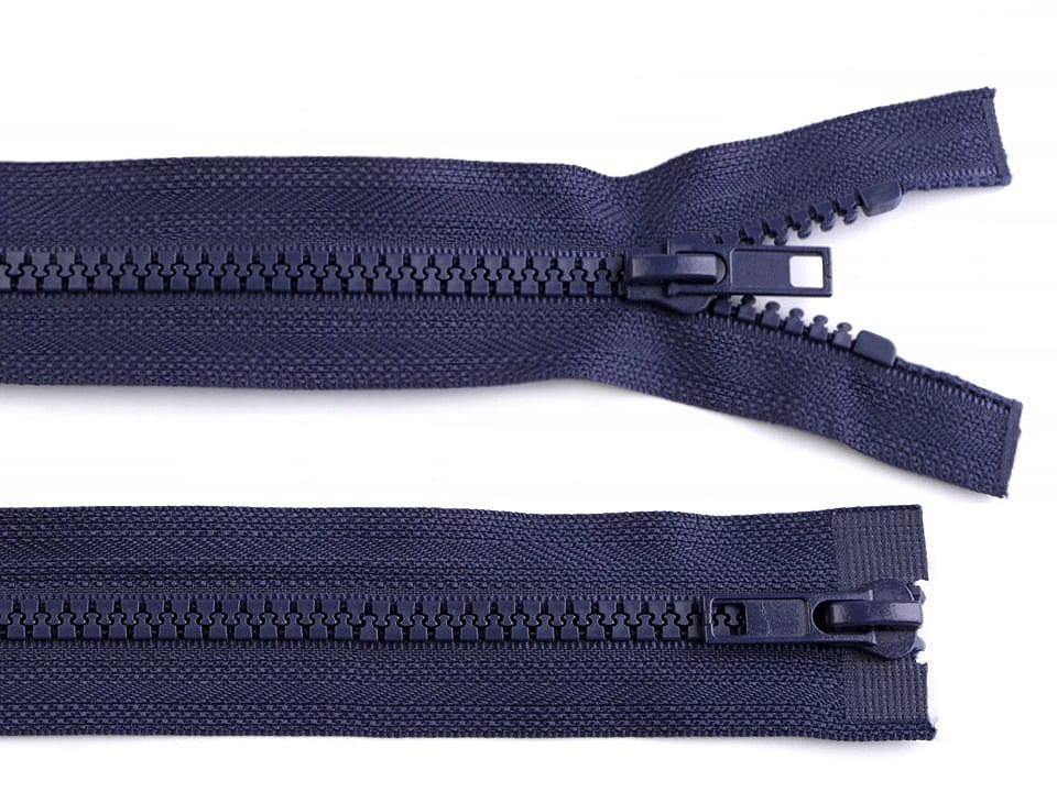 Double-sided tractor zipper - dark blue