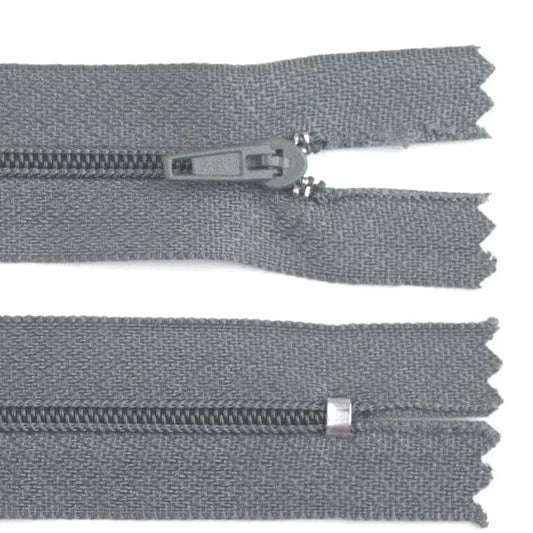Closed-end zipper, graphite grey