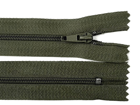 Closed zipper-khaki
