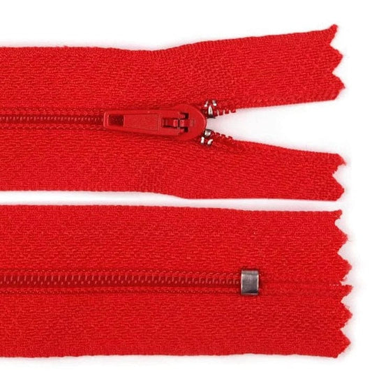 Closed zipper-red
