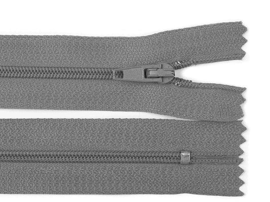Closed zipper - dark blue-gray