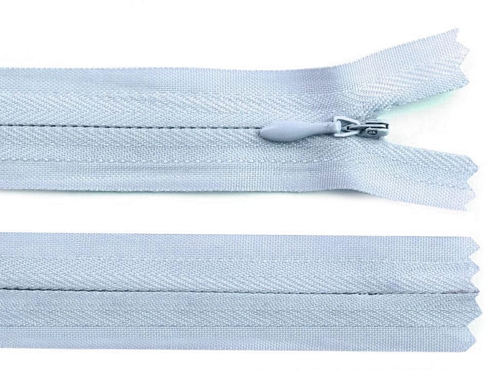 Hidden zipper-light blue