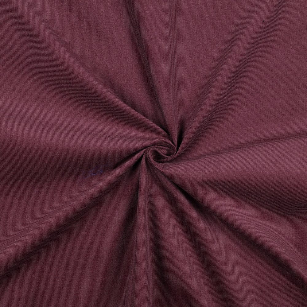 Fine cotton corduroy - eggplant 145 g/m²