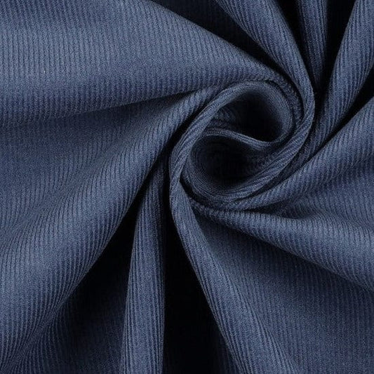 Fine Cotton Corduroy - Smoky Blue 145 g/m²