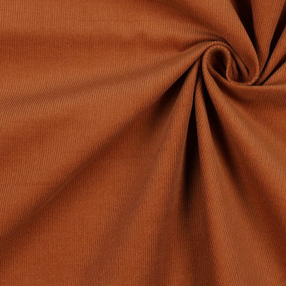 Fine cotton corduroy - cognac 145 g/m²