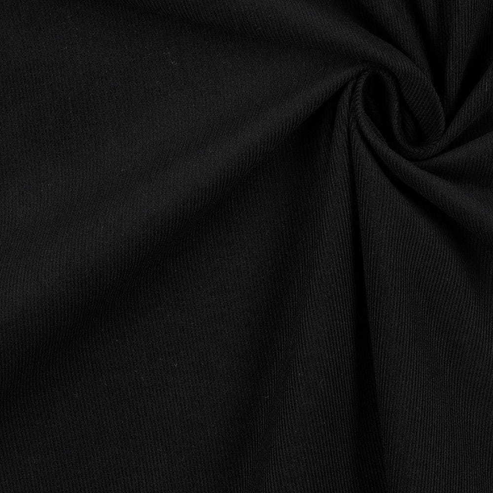 Fine cotton velvet-black 145 g/m²