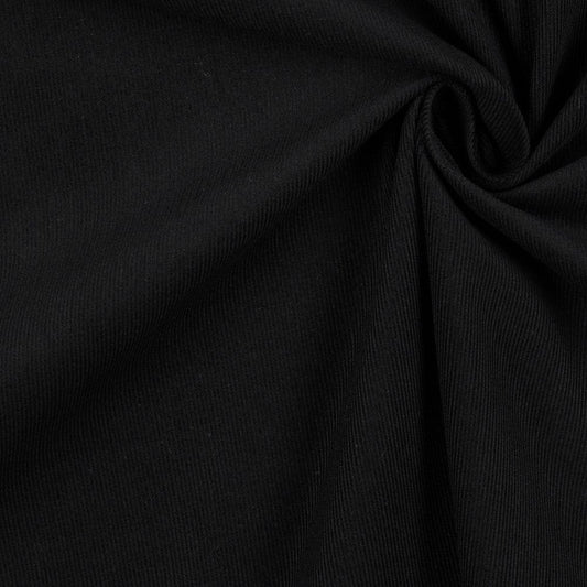 Fine cotton velvet-black 145 g/m²