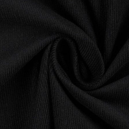 Fine black cotton corduroy 145 g/m²
