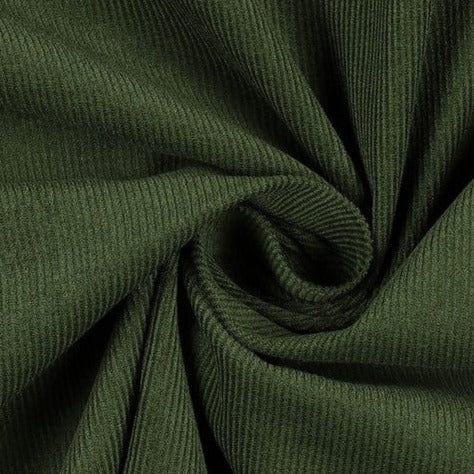 Fine cotton corduroy, forest green 145 g/m²
