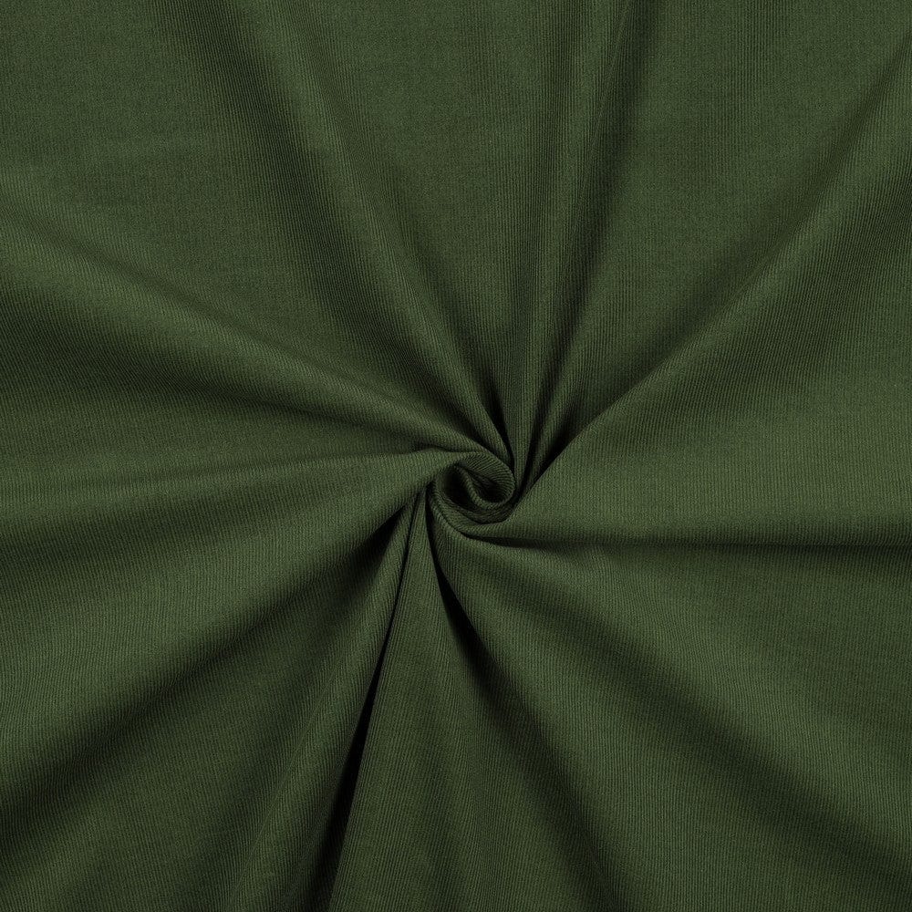 Fine cotton corduroy - forest green 145 g/m²