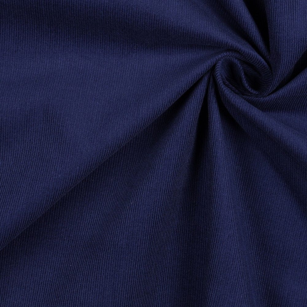 Fine cotton velvet - dark blue 145 g/m²