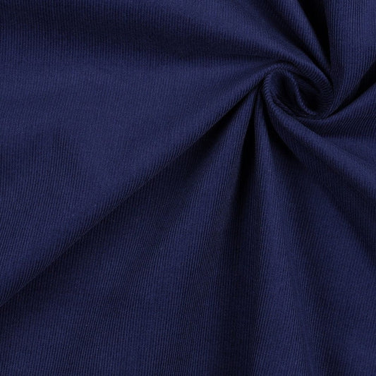 Fine cotton velvet - dark blue 145 g/m²