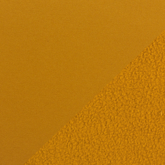 Softshell fabric - mustard yellow 300 g/m²
