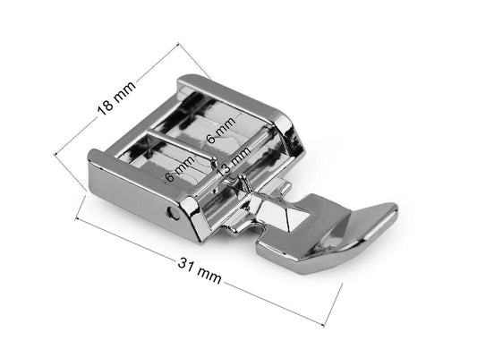 Zipper foot for sewing machines