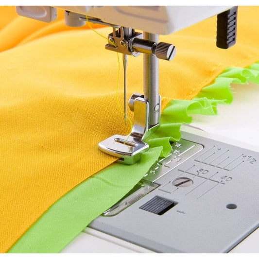 Sewing machine gathering foot