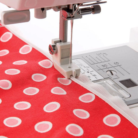 Sewing machine presser foot for invisible zipper