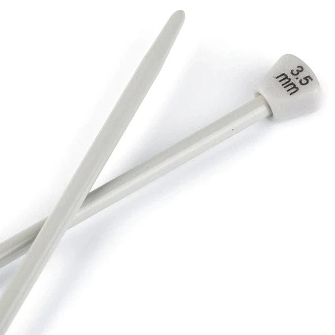 Straight aluminum knitting needles 35 cm 3,5 mm