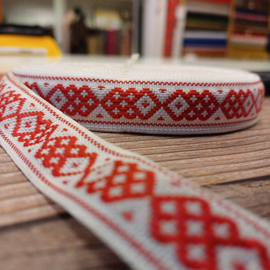 Traditional ribbon, sash 20mm-white-LV